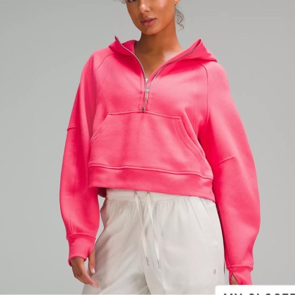 lululemon athletica Tops - Lululemon Glaze Pink Scuba Hoodie